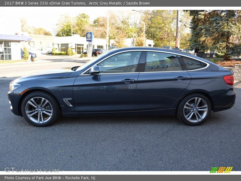 Arctic Grey Metallic / Saddle Brown 2017 BMW 3 Series 330i xDrive Gran Turismo