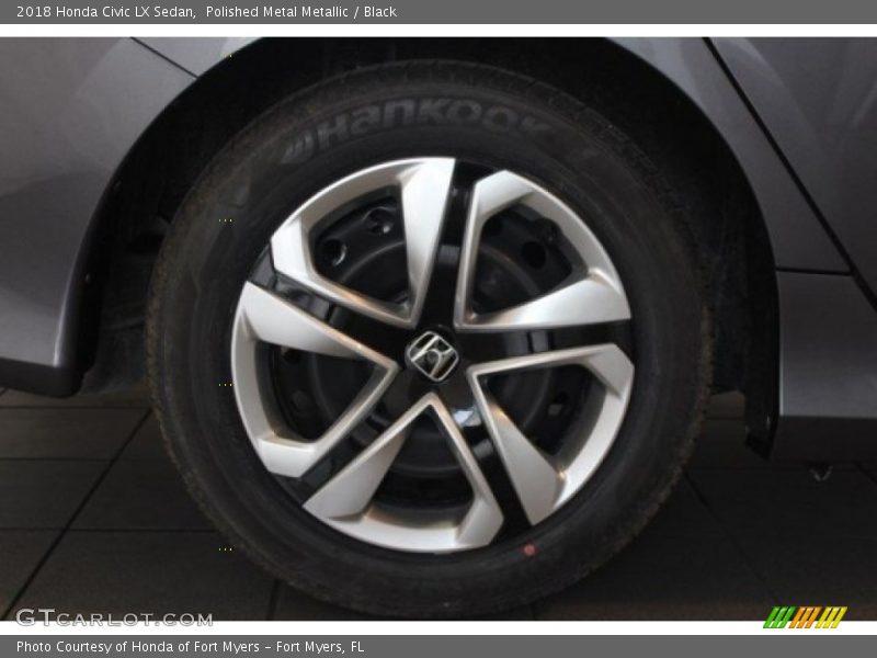 Polished Metal Metallic / Black 2018 Honda Civic LX Sedan