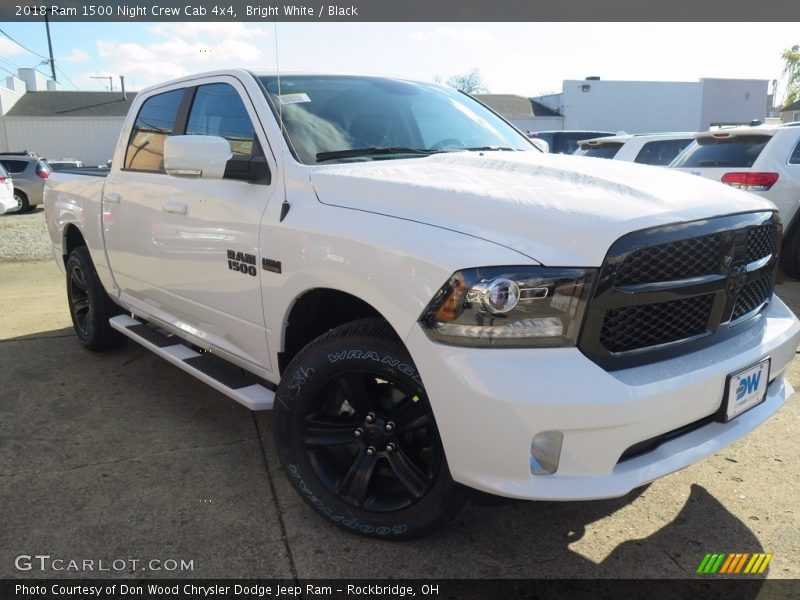Bright White / Black 2018 Ram 1500 Night Crew Cab 4x4