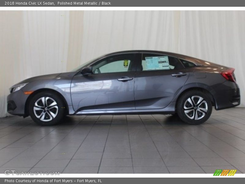Polished Metal Metallic / Black 2018 Honda Civic LX Sedan
