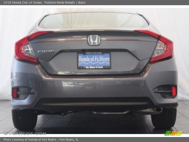 Polished Metal Metallic / Black 2018 Honda Civic LX Sedan