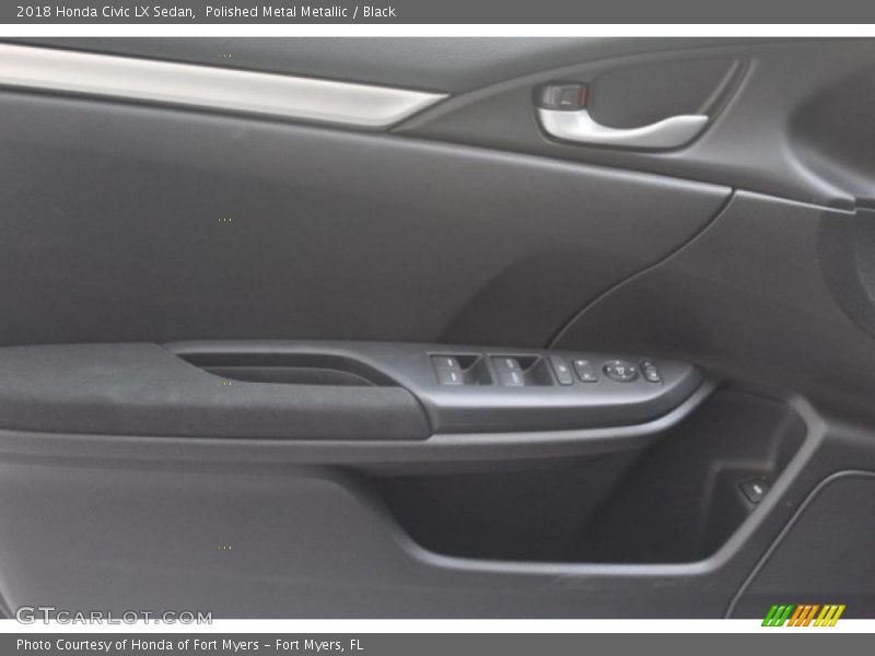 Polished Metal Metallic / Black 2018 Honda Civic LX Sedan