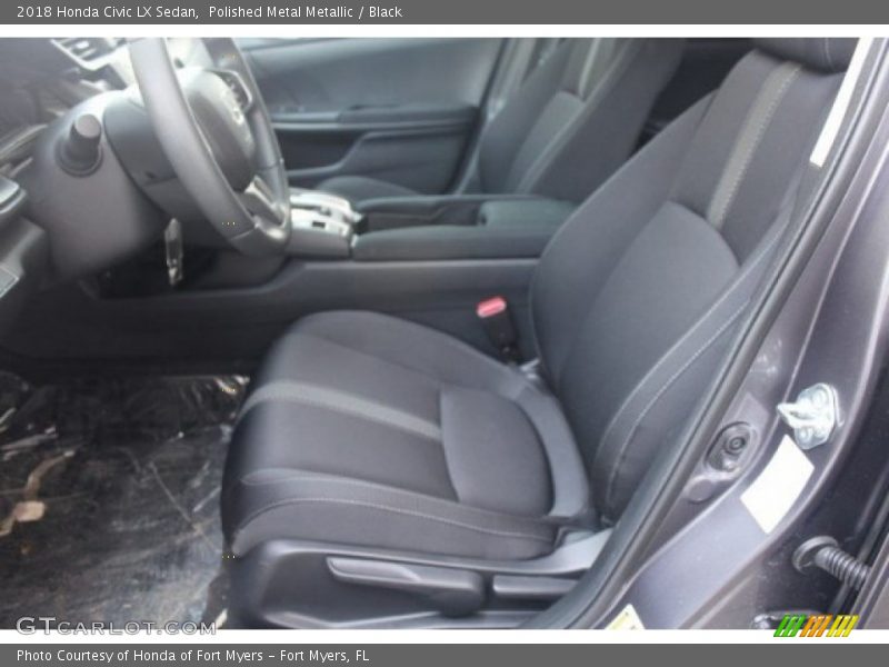 Polished Metal Metallic / Black 2018 Honda Civic LX Sedan