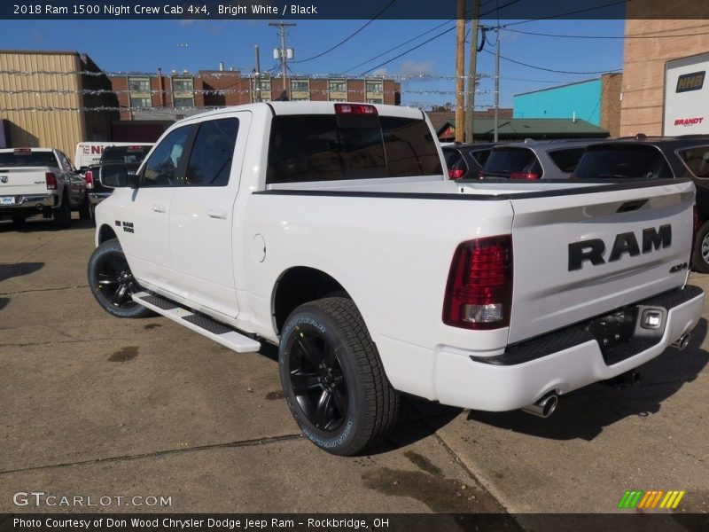 Bright White / Black 2018 Ram 1500 Night Crew Cab 4x4