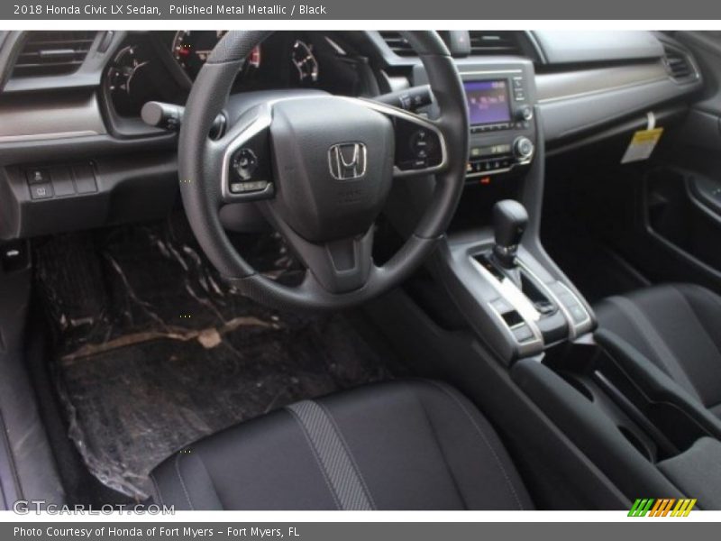 Polished Metal Metallic / Black 2018 Honda Civic LX Sedan