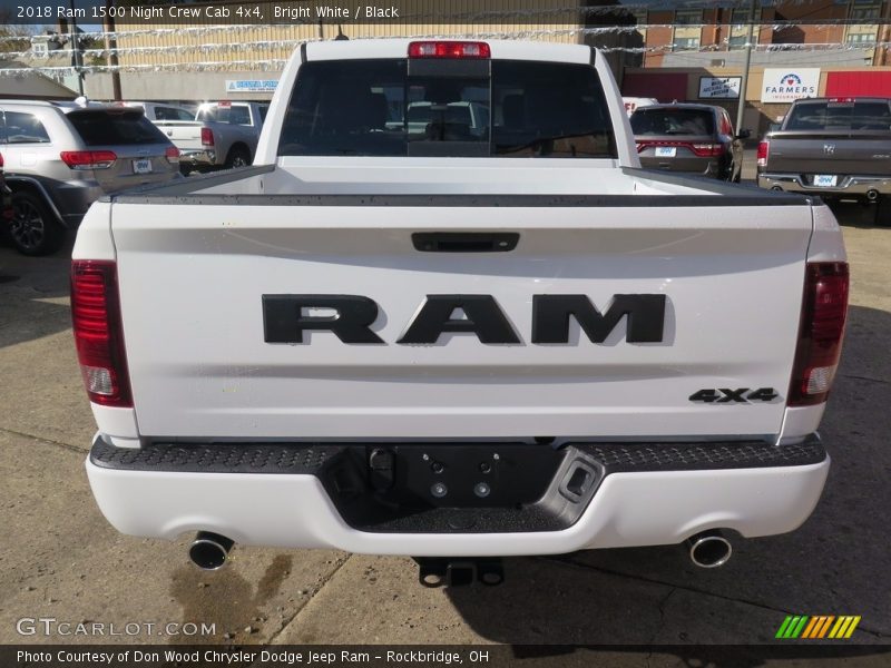 Bright White / Black 2018 Ram 1500 Night Crew Cab 4x4