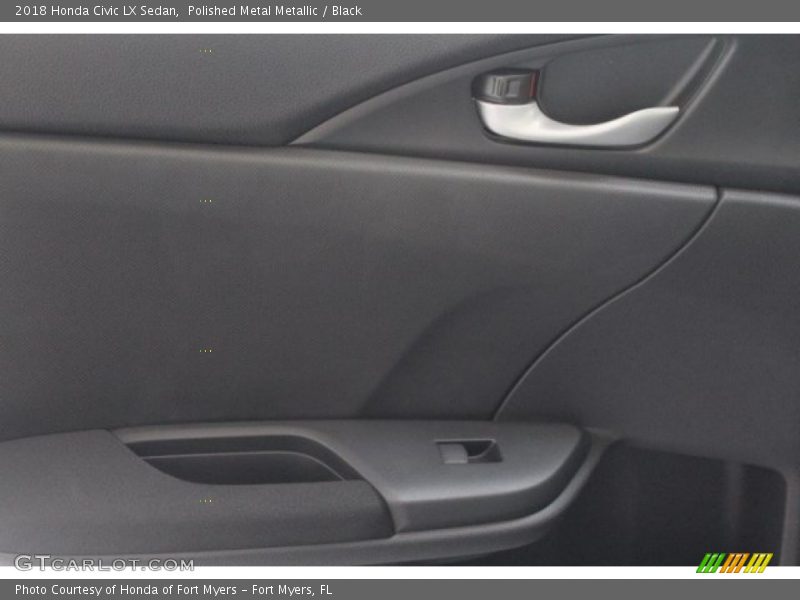 Polished Metal Metallic / Black 2018 Honda Civic LX Sedan