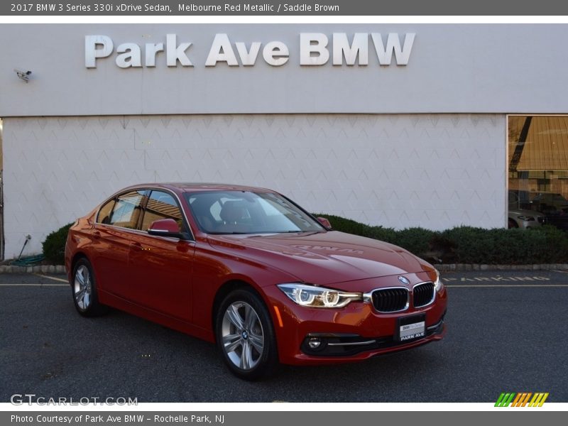 Melbourne Red Metallic / Saddle Brown 2017 BMW 3 Series 330i xDrive Sedan