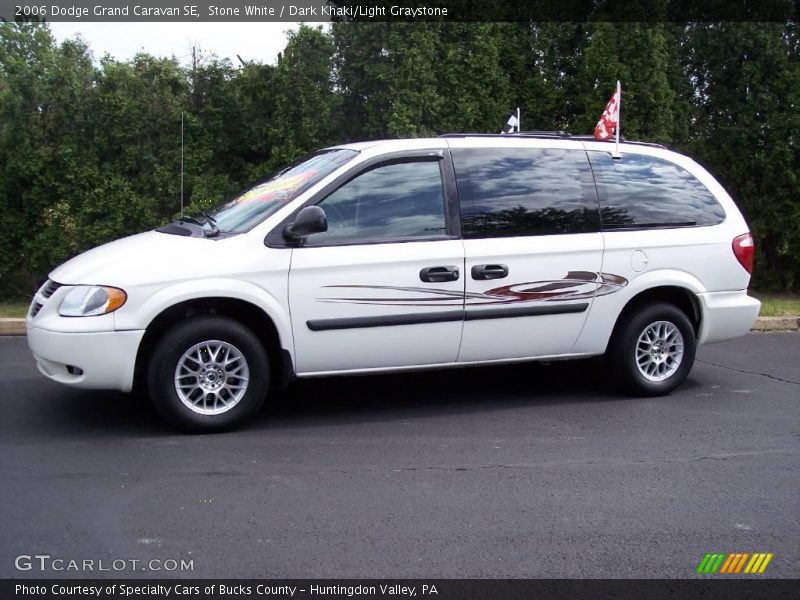 Stone White / Dark Khaki/Light Graystone 2006 Dodge Grand Caravan SE