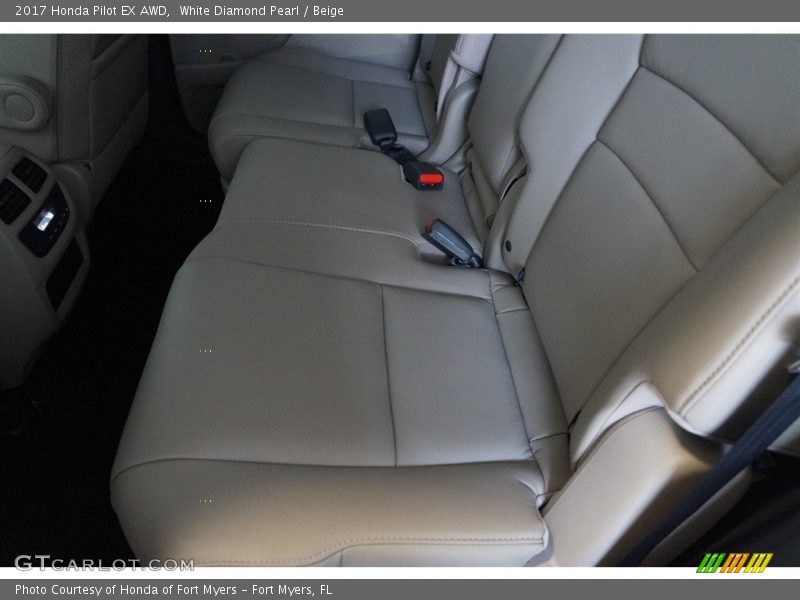 White Diamond Pearl / Beige 2017 Honda Pilot EX AWD