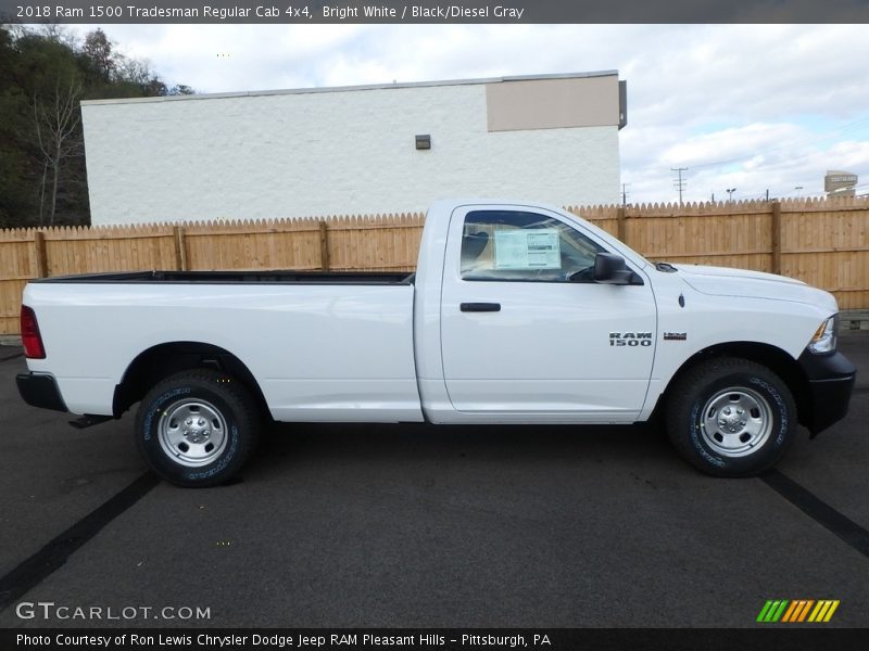 Bright White / Black/Diesel Gray 2018 Ram 1500 Tradesman Regular Cab 4x4