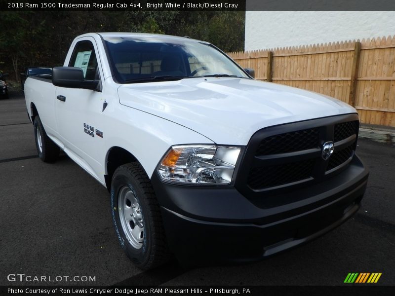 Bright White / Black/Diesel Gray 2018 Ram 1500 Tradesman Regular Cab 4x4
