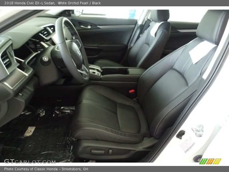 White Orchid Pearl / Black 2018 Honda Civic EX-L Sedan