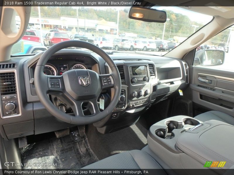 Bright White / Black/Diesel Gray 2018 Ram 1500 Tradesman Regular Cab 4x4