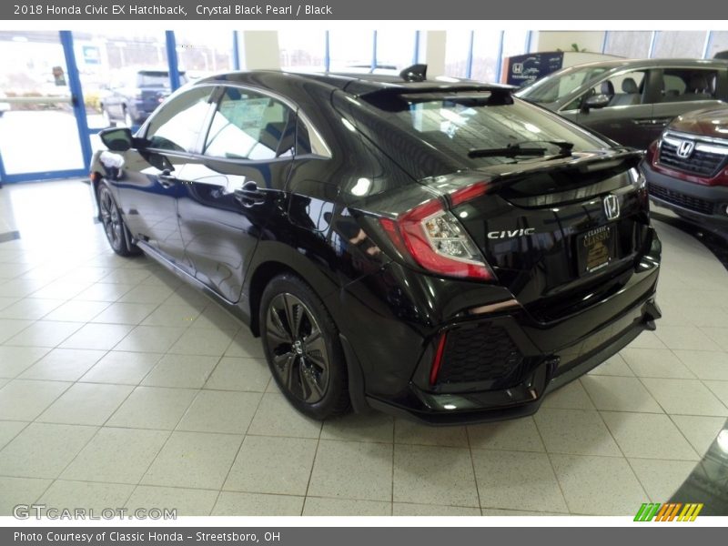 Crystal Black Pearl / Black 2018 Honda Civic EX Hatchback