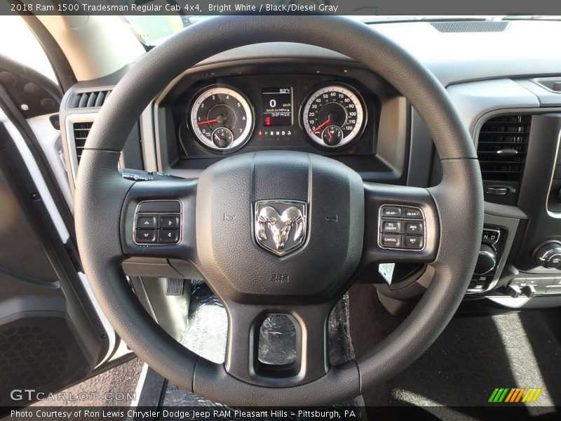 Bright White / Black/Diesel Gray 2018 Ram 1500 Tradesman Regular Cab 4x4