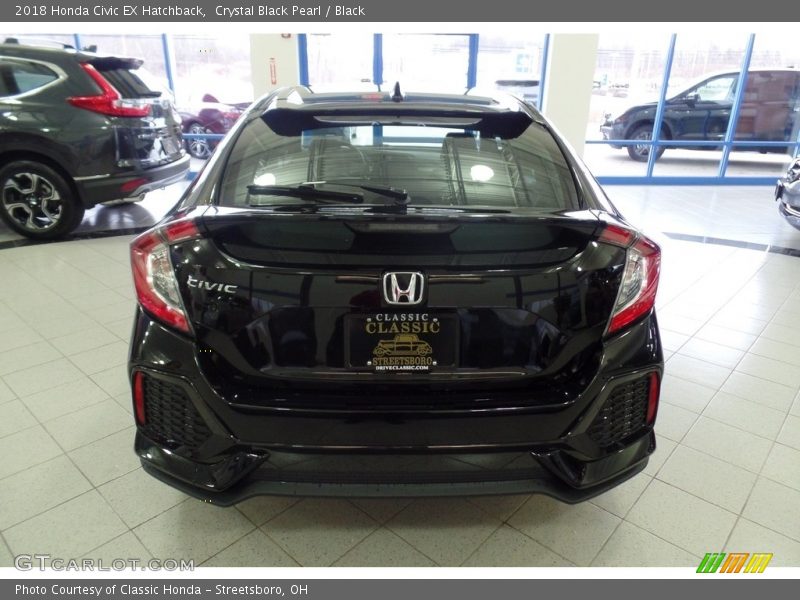 Crystal Black Pearl / Black 2018 Honda Civic EX Hatchback