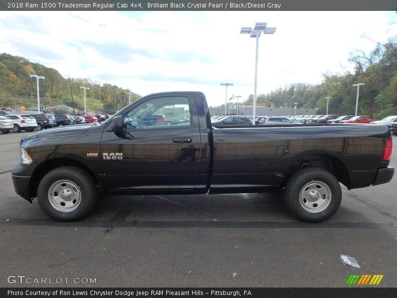 Brilliant Black Crystal Pearl / Black/Diesel Gray 2018 Ram 1500 Tradesman Regular Cab 4x4