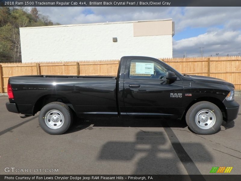 Brilliant Black Crystal Pearl / Black/Diesel Gray 2018 Ram 1500 Tradesman Regular Cab 4x4
