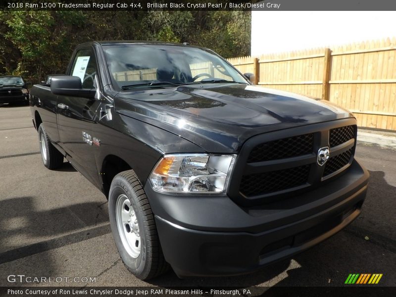 Brilliant Black Crystal Pearl / Black/Diesel Gray 2018 Ram 1500 Tradesman Regular Cab 4x4