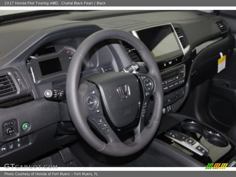 Crystal Black Pearl / Black 2017 Honda Pilot Touring AWD