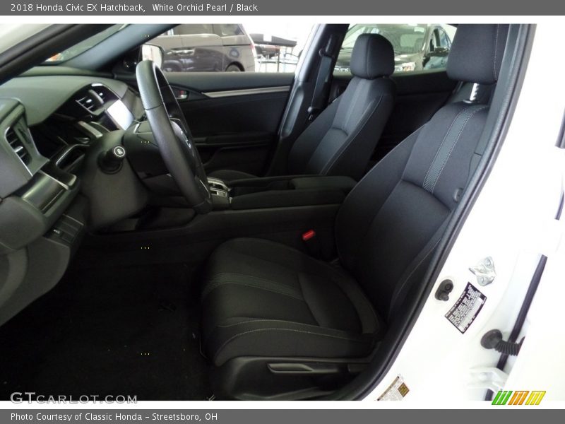 White Orchid Pearl / Black 2018 Honda Civic EX Hatchback