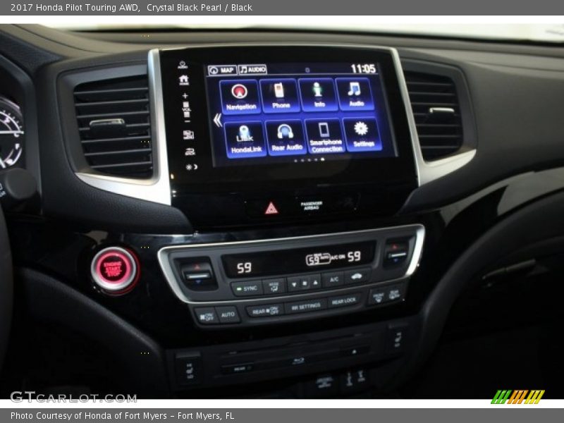 Crystal Black Pearl / Black 2017 Honda Pilot Touring AWD