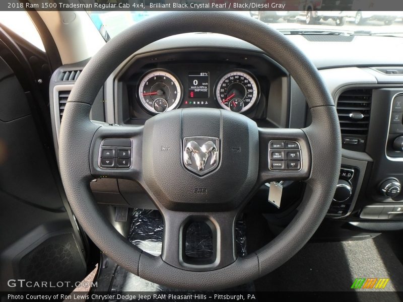 Brilliant Black Crystal Pearl / Black/Diesel Gray 2018 Ram 1500 Tradesman Regular Cab 4x4