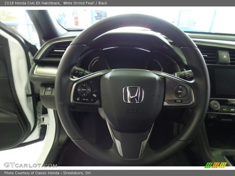 White Orchid Pearl / Black 2018 Honda Civic EX Hatchback