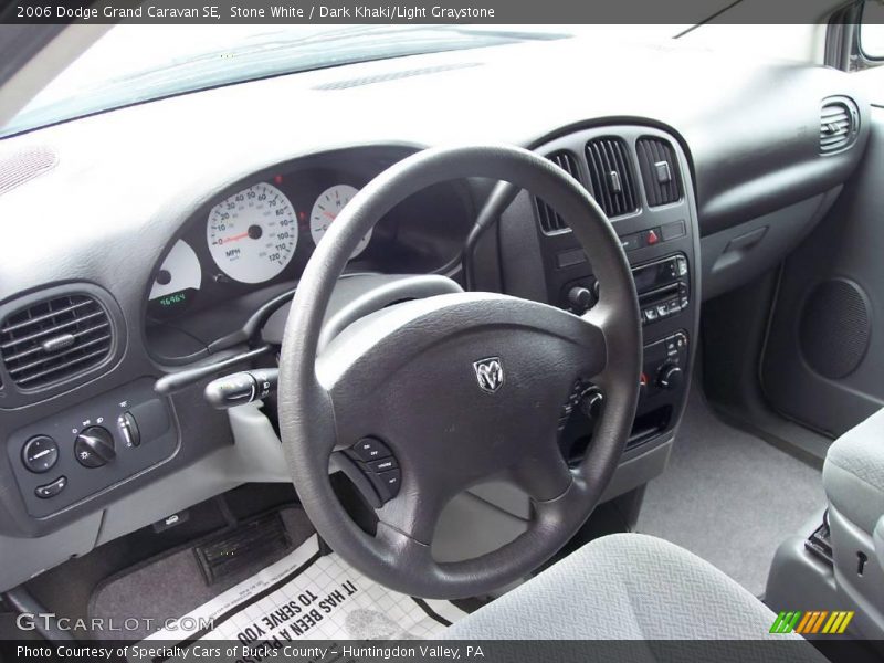 Stone White / Dark Khaki/Light Graystone 2006 Dodge Grand Caravan SE