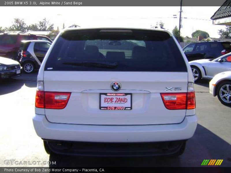 Alpine White / Sand Beige 2005 BMW X5 3.0i