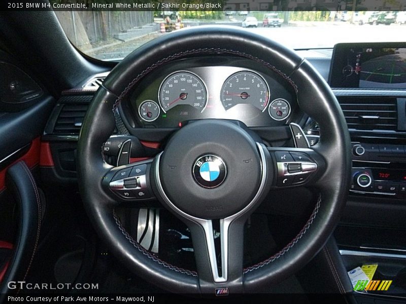 Mineral White Metallic / Sakhir Orange/Black 2015 BMW M4 Convertible