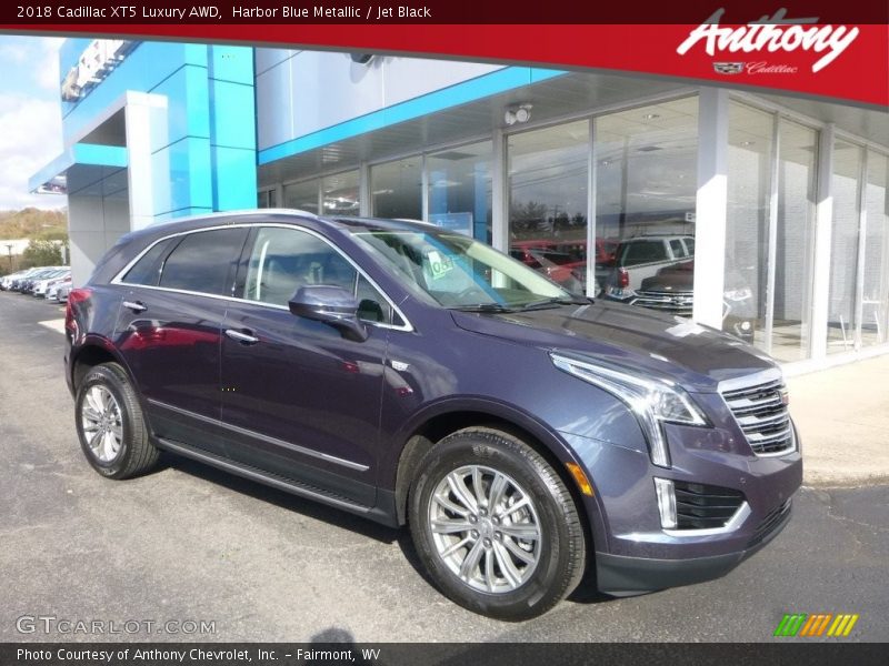 Harbor Blue Metallic / Jet Black 2018 Cadillac XT5 Luxury AWD