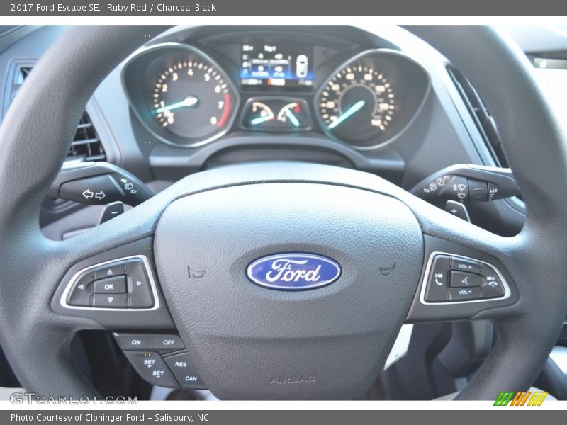 Ruby Red / Charcoal Black 2017 Ford Escape SE