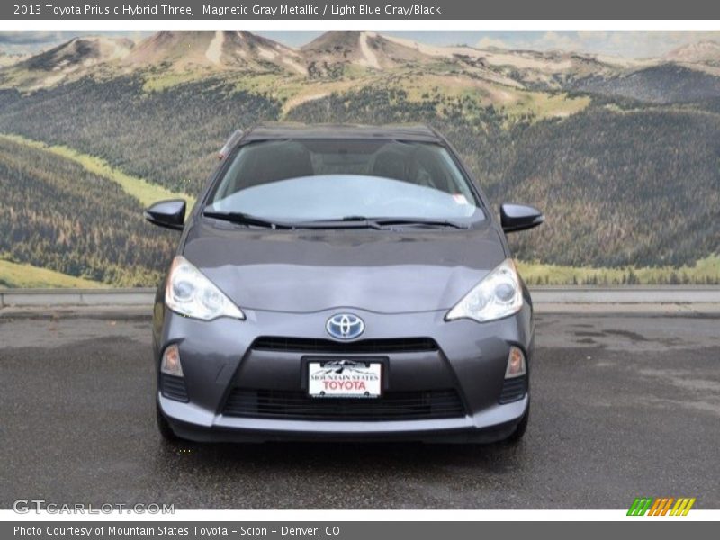 Magnetic Gray Metallic / Light Blue Gray/Black 2013 Toyota Prius c Hybrid Three