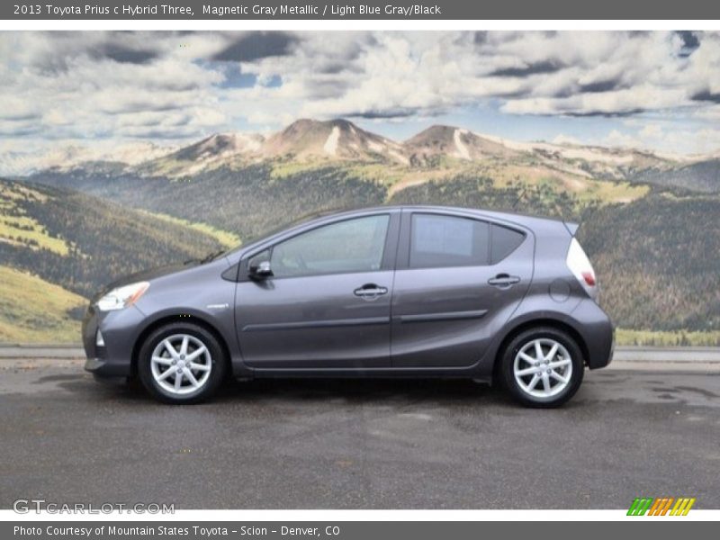 Magnetic Gray Metallic / Light Blue Gray/Black 2013 Toyota Prius c Hybrid Three