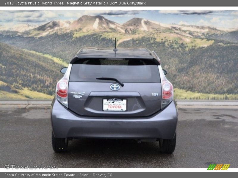 Magnetic Gray Metallic / Light Blue Gray/Black 2013 Toyota Prius c Hybrid Three