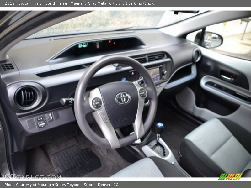 Magnetic Gray Metallic / Light Blue Gray/Black 2013 Toyota Prius c Hybrid Three