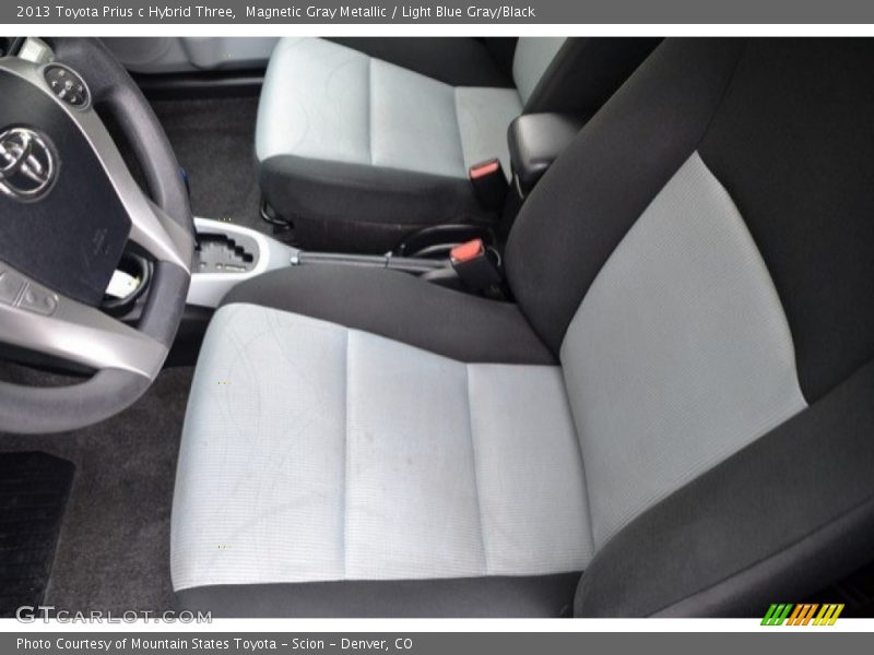 Magnetic Gray Metallic / Light Blue Gray/Black 2013 Toyota Prius c Hybrid Three