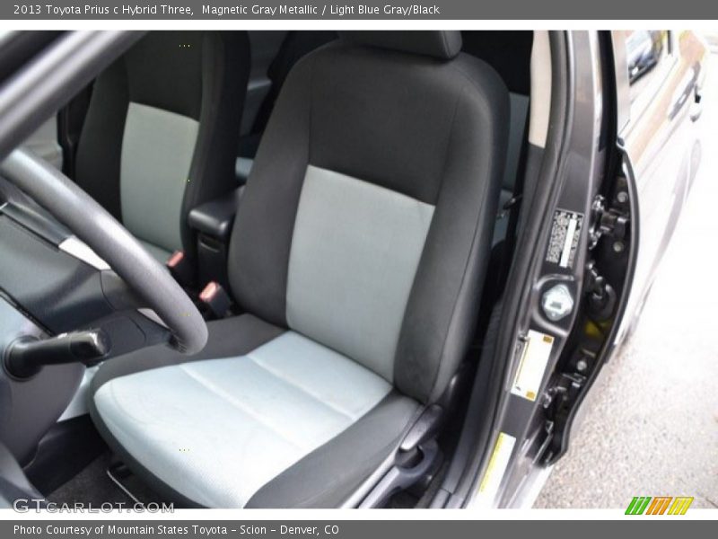 Magnetic Gray Metallic / Light Blue Gray/Black 2013 Toyota Prius c Hybrid Three