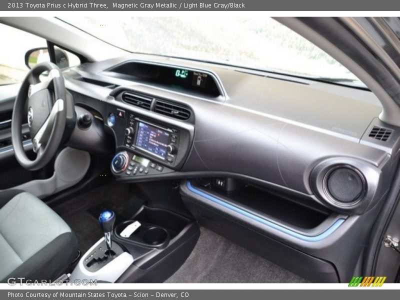 Magnetic Gray Metallic / Light Blue Gray/Black 2013 Toyota Prius c Hybrid Three