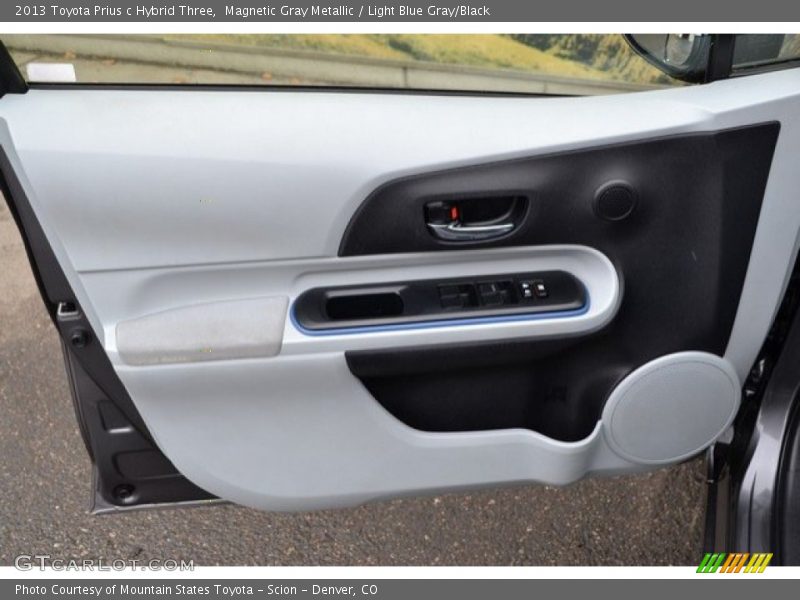 Magnetic Gray Metallic / Light Blue Gray/Black 2013 Toyota Prius c Hybrid Three