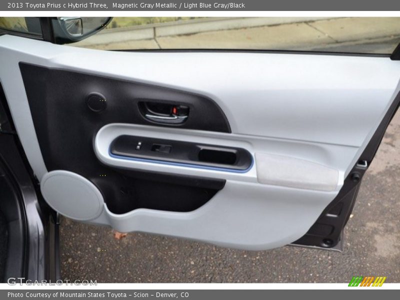 Magnetic Gray Metallic / Light Blue Gray/Black 2013 Toyota Prius c Hybrid Three