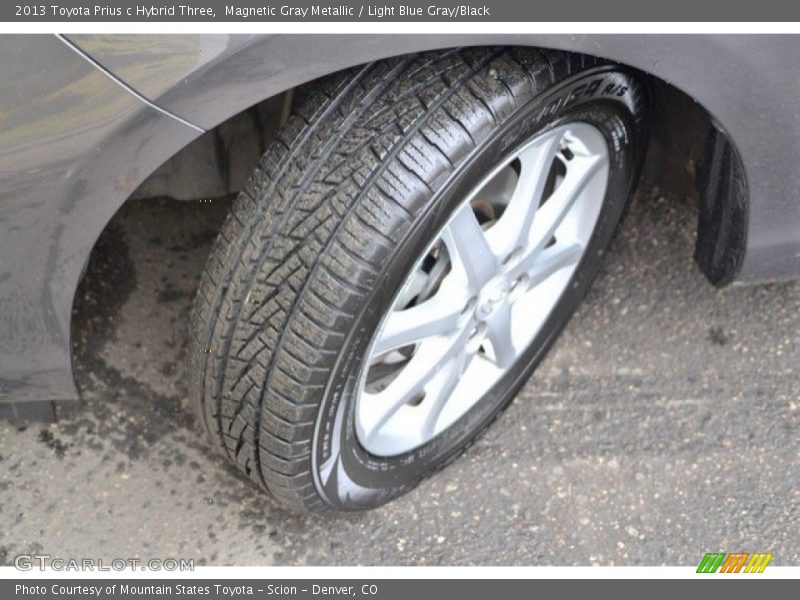 Magnetic Gray Metallic / Light Blue Gray/Black 2013 Toyota Prius c Hybrid Three