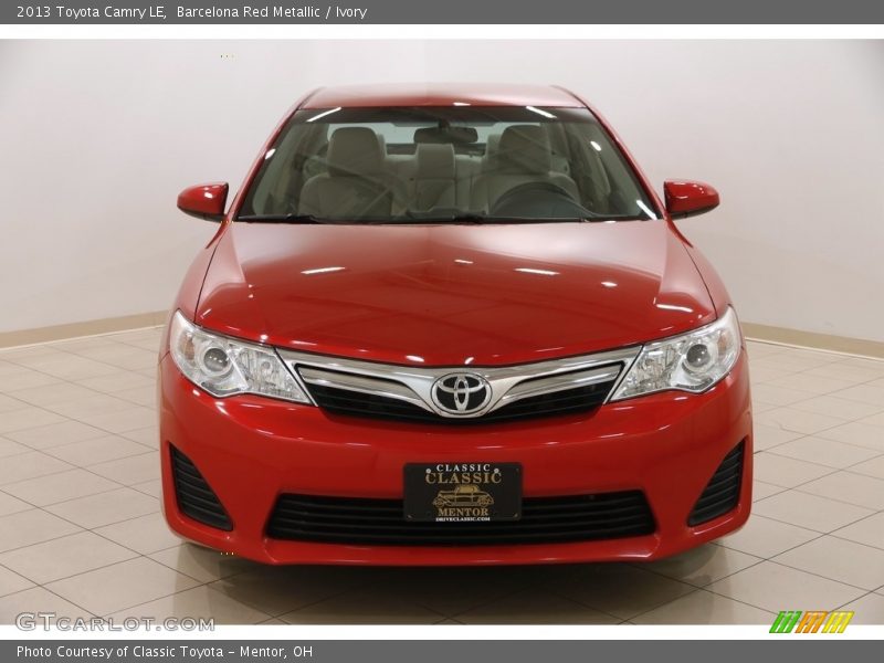 Barcelona Red Metallic / Ivory 2013 Toyota Camry LE