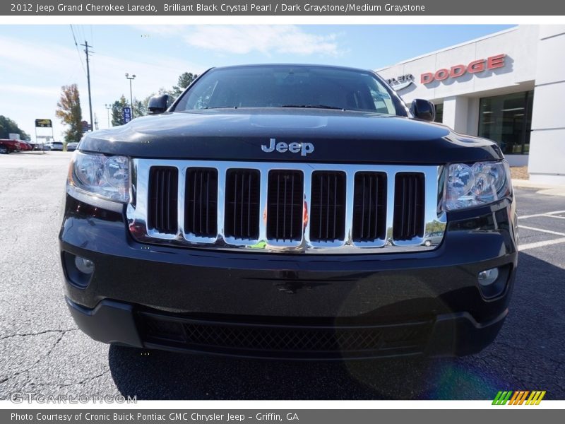 Brilliant Black Crystal Pearl / Dark Graystone/Medium Graystone 2012 Jeep Grand Cherokee Laredo