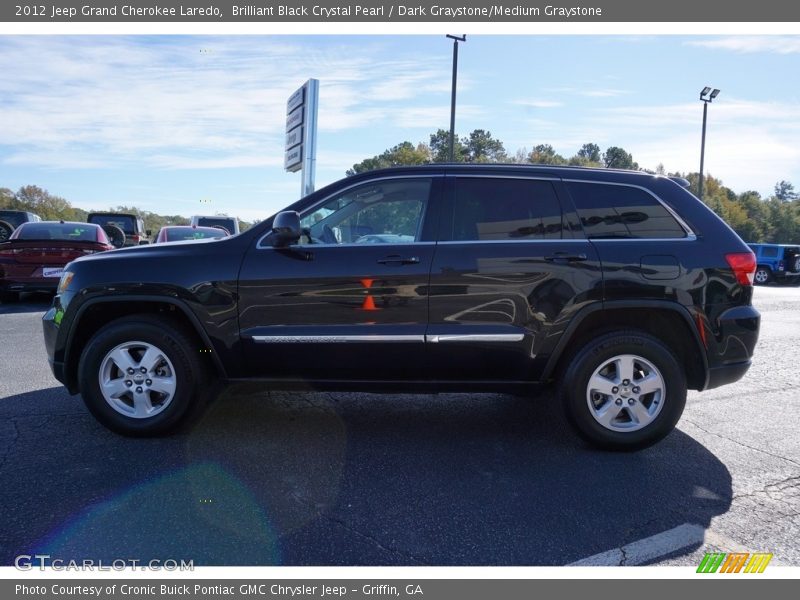 Brilliant Black Crystal Pearl / Dark Graystone/Medium Graystone 2012 Jeep Grand Cherokee Laredo