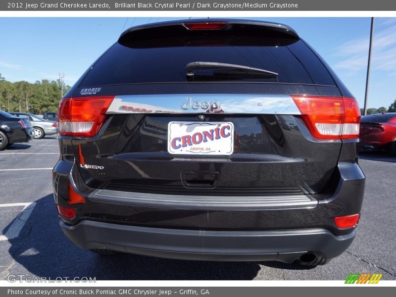 Brilliant Black Crystal Pearl / Dark Graystone/Medium Graystone 2012 Jeep Grand Cherokee Laredo
