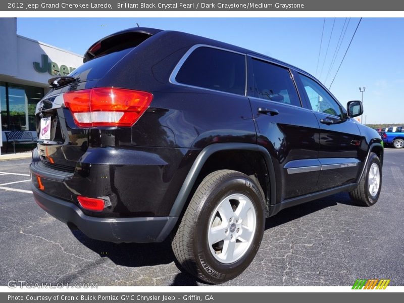 Brilliant Black Crystal Pearl / Dark Graystone/Medium Graystone 2012 Jeep Grand Cherokee Laredo