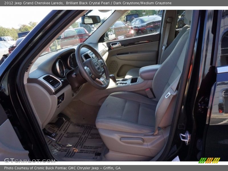 Brilliant Black Crystal Pearl / Dark Graystone/Medium Graystone 2012 Jeep Grand Cherokee Laredo